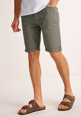 Mens Plain Charcoal Mid Length Shorts Peacocks