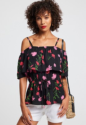 Peacocks cold shoulder tops hotsell