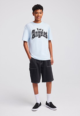 Older Boys Ecru Denim Worker Shorts Peacocks