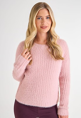 Womens Sage Ribbed Lash Knit Jumper Peacocks