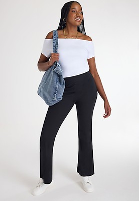 Womens Black Wide Leg Trousers Peacocks