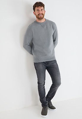 Plain grey sweatshirt mens best sale