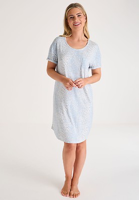 Womens Lilac Floral Print Nightdress Peacocks