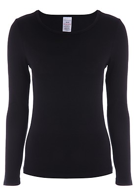 Plain black long sleeve top womens hotsell