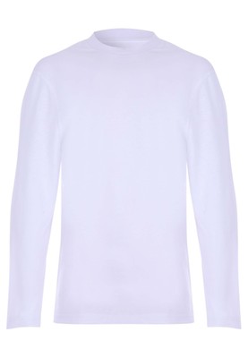 Older Boys White Long Sleeve T Shirt Peacocks