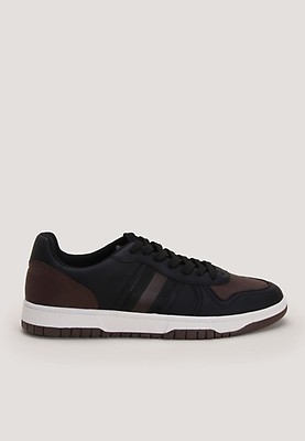 Mens Black Casual Lace Up Trainer Peacocks