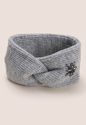 Womens Grey Cable Beret Hat | Peacocks