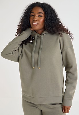 Womens khaki hoodie sales