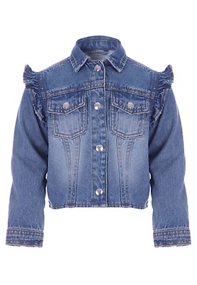 ジャケット・アウター frill jacket gal denim SHOULDER FRILL DENIM JACKET