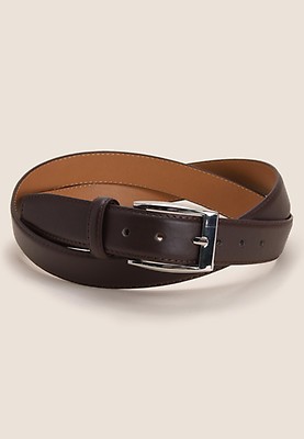 3 D Belt Company Men's Contrast Stitch Belt – Brown Full-Grain Leather, 1.5 Inch Width, Removable Buckle