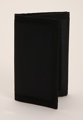 IBEX Men's Black Faux Leather Wallet - Two Fold Design With Multiple Card Slots & Currency Pockets - View #4