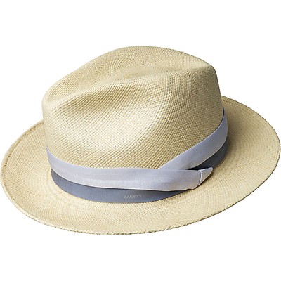 Olney Genuine Folding Panama Straw Brisa Travel Hat with Black