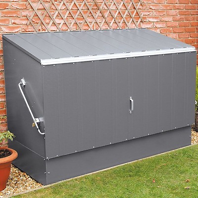 tri metal bike shed