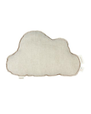 Coussin décoratif nuage en lin caramel
