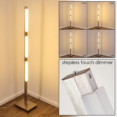 Lampadaire Fansen LED Chrome, Nickel mat H3029688 | Lampadaire fansen en métal chromé Nickel mat – Lampe de sol