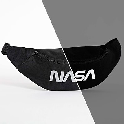 NASA Sacoche Banane Worm Logo Noir LaBoutiqueOfficielle