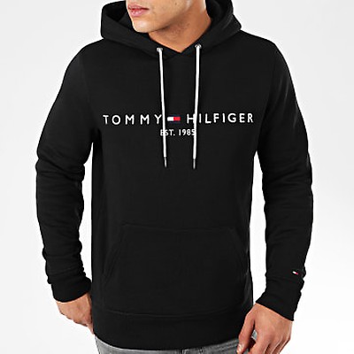 Tommy Hilfiger - Sweat Capuche Tommy Flag 4203 Vert Kaki 