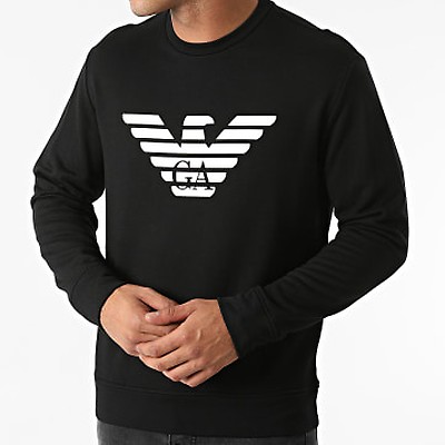 Emporio Armani - Sweat Crewneck 8N1MR6-1JRIZ Noir - LaBoutiqueOfficielle.com