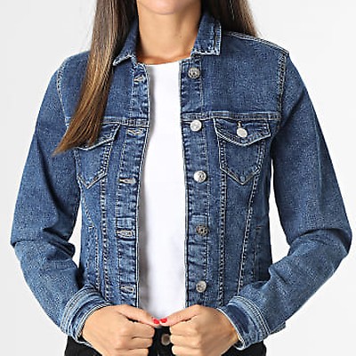 Veste En Jean Bleu Foncé An II Vito Taille 54 - Neuf Avec étiquettes - Coupe Régulière Femme