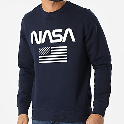 NASA - Sweat Crewneck Flags Bleu Marine - LaBoutiqueOfficielle.com