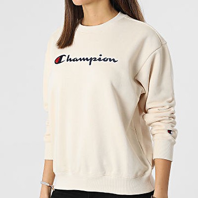 Champion - Sweat Crewneck Femme 114922 Blanc - LaBoutiqueOfficielle.com