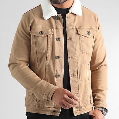 LBO Veste Jean Slim Fit Interieur Mouton 1879 Denim Camel