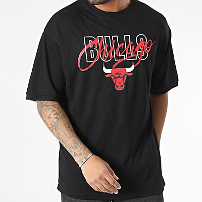 Official New Era NBA Drip Logo Chicago Bulls White Tee B9237_549