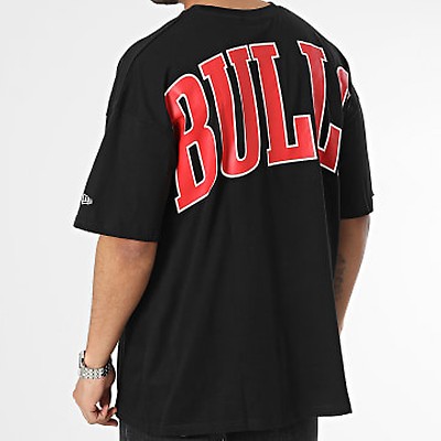 New Era Chicago Bulls Floral Graphic Oversized T-shirt Black 60416348