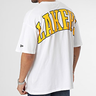 Official New Era Neon NBA All Over Print NBA LA Lakers Tee Black B8950_262  B8950_262