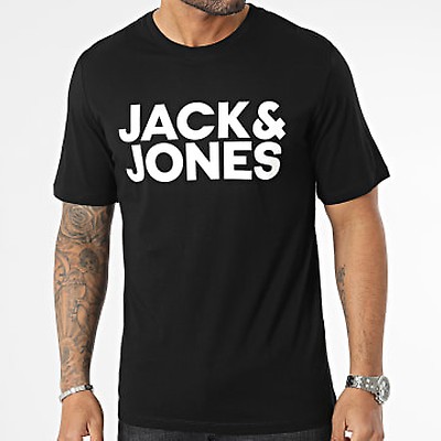 Homme Jack And Jones Tee Shirt Logo Noir | T-shirts · Bflyevents