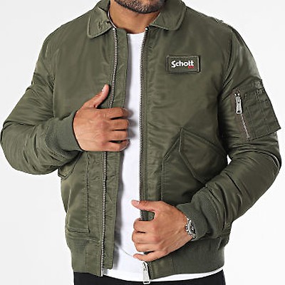 Schott NYC Veste Bomber AIRFORCE90RS Vert Kaki