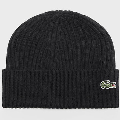 Lacoste Bonnet Logo Brode Crocodile Noir LaBoutiqueOfficielle