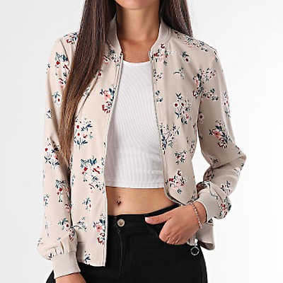 Veste Bombardier Vero Moda Ivoire Taille M Avec Capuche - Occasion Très Bon état