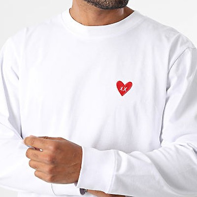 T-shirt Kaporal Homme Manches Longues Blanc - Neuf Avec étiquettes - Coupe Classique