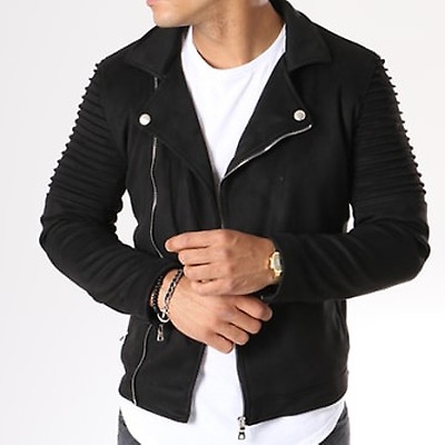 Veste biker suédine new arrivals