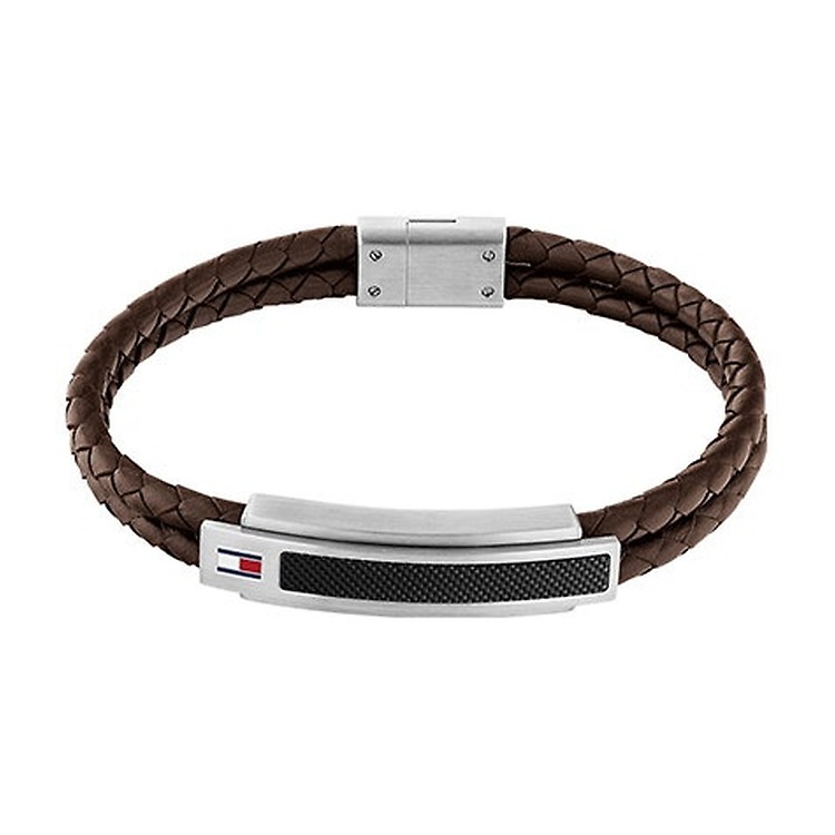 Bracelet cordon Homme Carbon fiber Marron