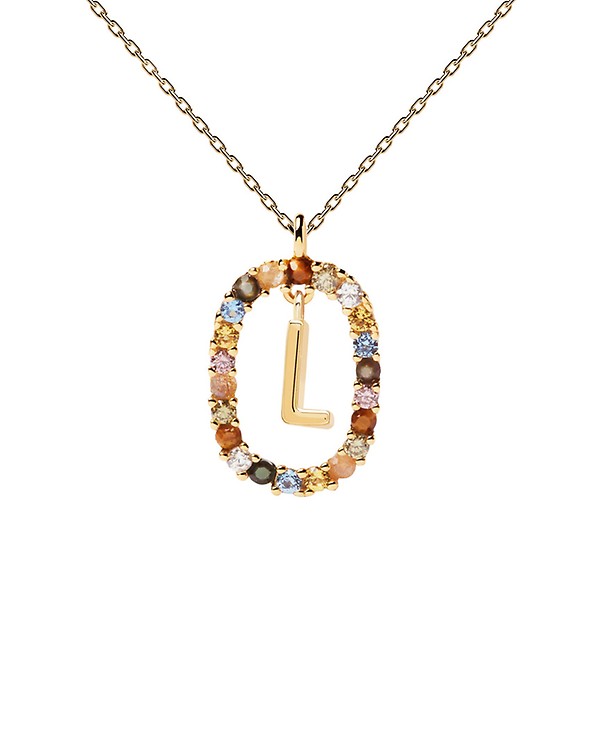 Collar Pdpaola Drop Bañado En Oro Con Colgante CO01-497-U - Joyerías Sánchez