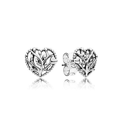 Pandora heart hot sale earrings silver