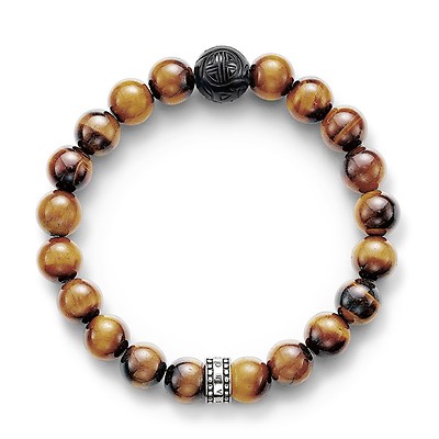 Thomas Sabo Kathmandu Silver Black Obsidian Men s Bracelet