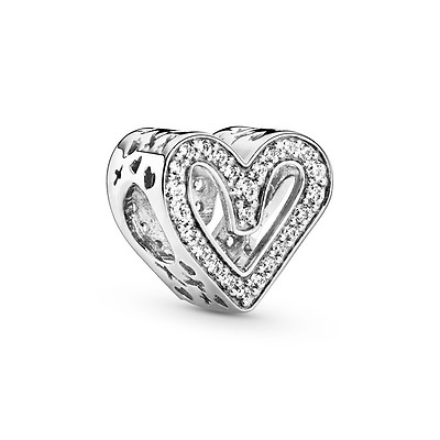PANDORA Silver Heart Maze Charm