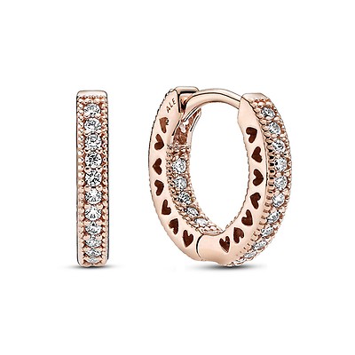 Pandora diamond hot sale hoop earrings