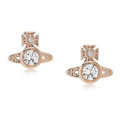 Vivienne Westwood Ariella Pink Rose Gold Stud Earrings