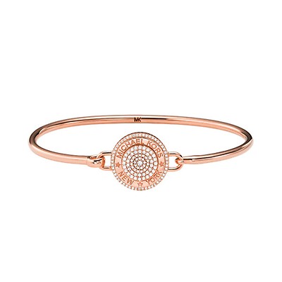 Michael Kors Brilliance Rose-Gold Heart Slider Bracelet