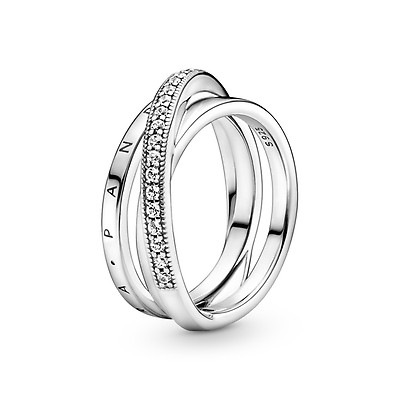 Sterling silver triple 2025 band ring