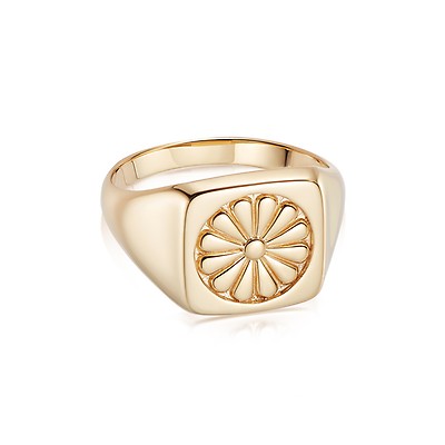 Pandora daisy 2025 signet ring