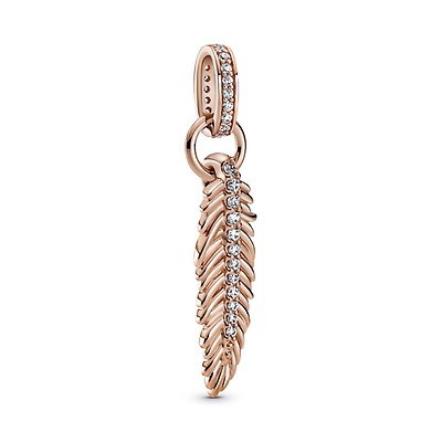 Pandora rose gold hot sale feather earrings