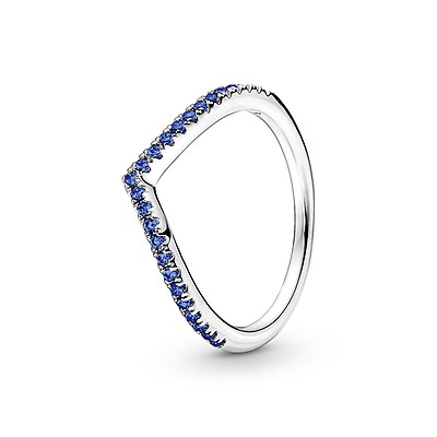 Pandora blue sparkling crown on sale ring