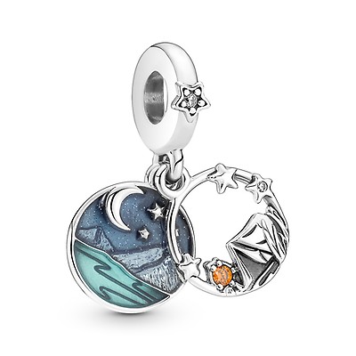 Pandora Sparkling Moon Spinning Dangle Charm