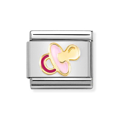 Nomination Composable Classic Steel Gold Pink Bear Charm