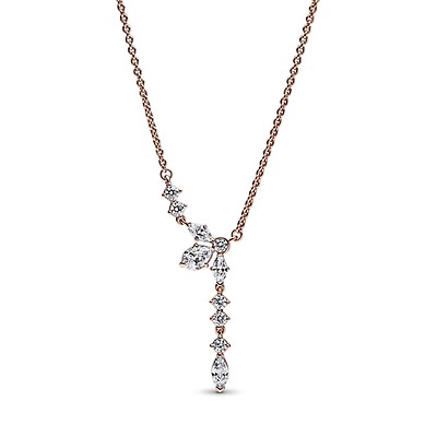 Pandora timeless elegance hot sale necklace rose gold